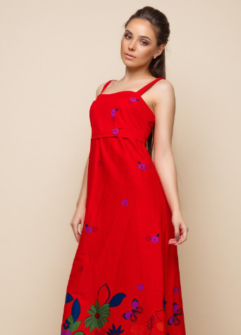 Красное кэжуал платье Charm Collection с цветочным принтом