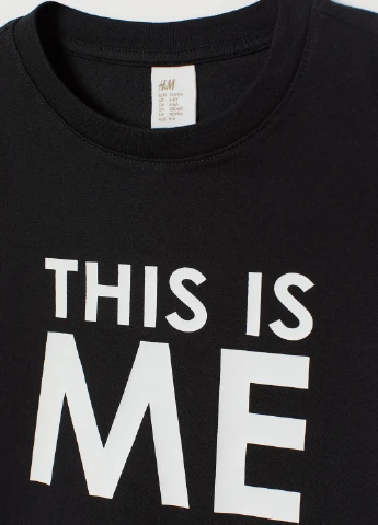 Чорна літня футболка H&M