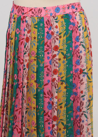 Разноцветная кэжуал цветочной расцветки юбка Boden плиссе, клешированная