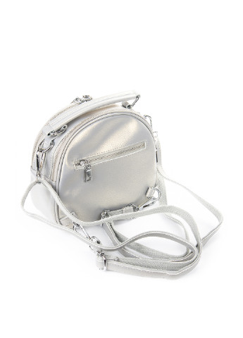 Сумка рюкзак Alex Rai однотонний сріблястий кежуал