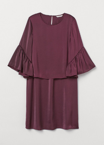 Бордова коктейльна сукня для годуючих мам H&M однотонна