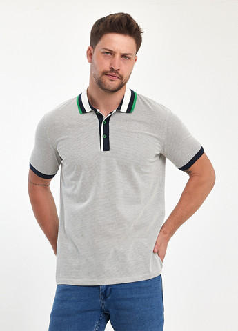 Белая футболка-поло для мужчин Trend Collection с геометрическим узором