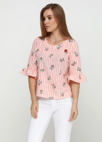 Розовая летняя блуза ANVI