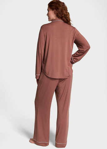 Рожево-коричнева всесезон піжама (сорочка, штани) сорочка + брюки Victoria's Secret