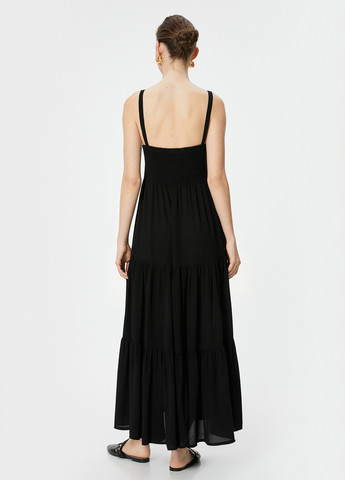 Черное праздничный, кэжуал платье а-силуэт KOTON однотонное