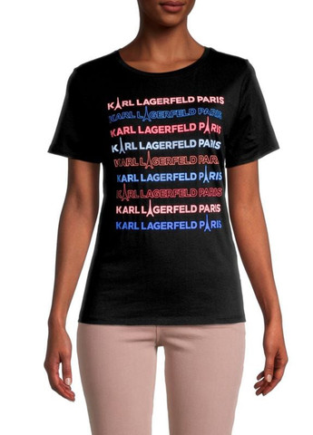 Черная летняя футболка Karl Lagerfeld