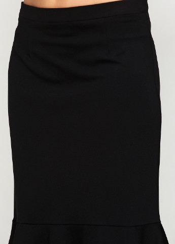 Черная кэжуал однотонная юбка Florens миди