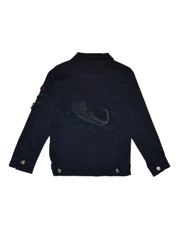 Темно-синя демісезонна джинсова куртка No Brand