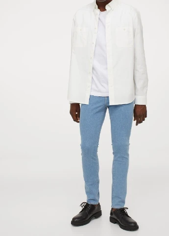 Голубые демисезонные джинсы H&M