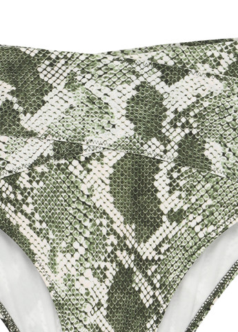 Зеленые купальные трусики-плавки змеиный H&M