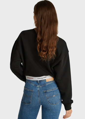 Чорний світшот Tommy Jeans логотип без декору (344509005)