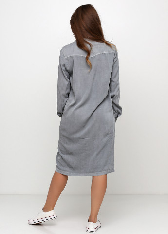 Светло-серое кэжуал платье рубашка Saint Tropez однотонное
