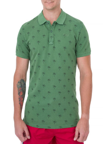 Зеленая футболка-поло для мужчин Blend