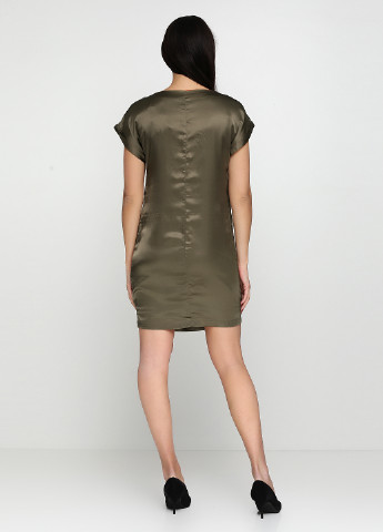 Оливковое (хаки) кэжуал платье Bonobo однотонное