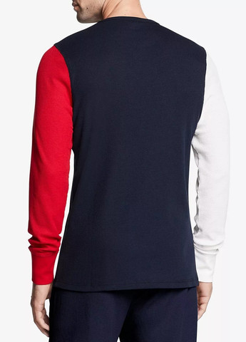 Синий демисезонный домашний лонгслив Tommy Hilfiger колор блок