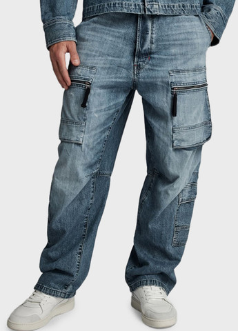 Темно-синие демисезонные карго джинсы G-Star Raw