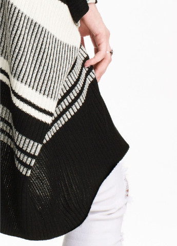 Кардиган H&M геометричний чорно-білий кежуал акрил, віскоза