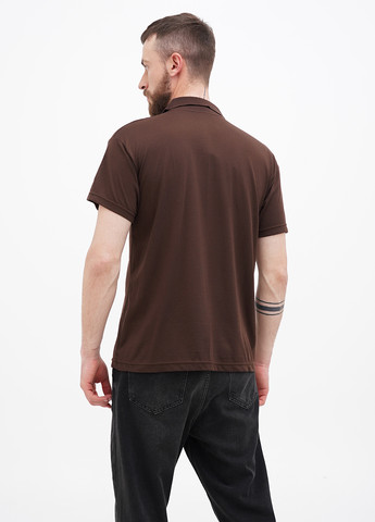 Темно-коричневая футболка-поло для мужчин IPEK однотонная