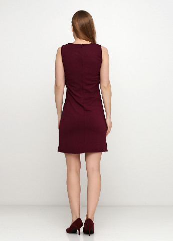 Светло-бордовое кэжуал платье футляр Smash с абстрактным узором