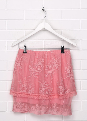 Розовая кэжуал однотонная юбка Lu Lu мини