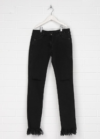 Черные демисезонные со средней талией джинсы To Be Too