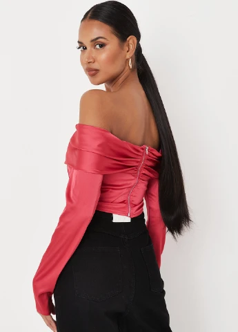 Світло-червона блуза Missguided