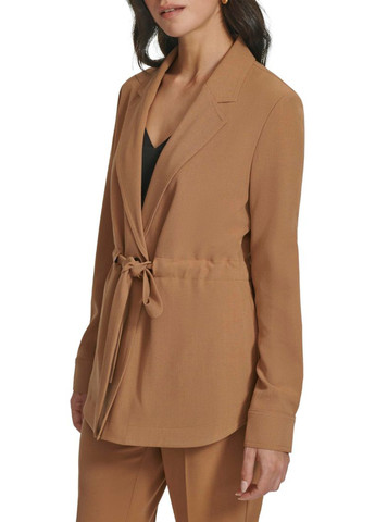 Коричневый женский жакет Calvin Klein однотонный - демисезонный