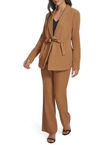 Коричневый женский жакет Calvin Klein однотонный - демисезонный