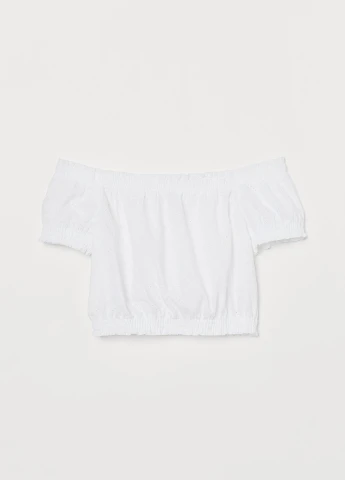 Біла бавовняна блузка H&M
