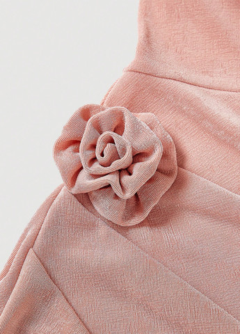 Світло-рожева вечірня, святковий сукня з відкритими плечима SHEIN однотонна