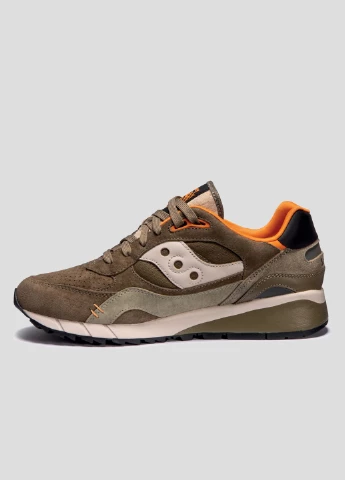 Коричневые всесезонные коричневые кроссовки shadow 6000 из текстиля и замши Saucony