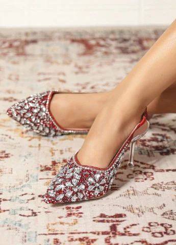 SHEIN Туфлі слінгбекі червоний з текстиль, китай — демісезон (332389540)