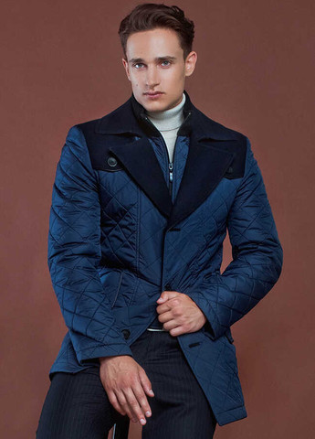 Темно-синяя демисезонная куртка куртка-пиджак Sun's House