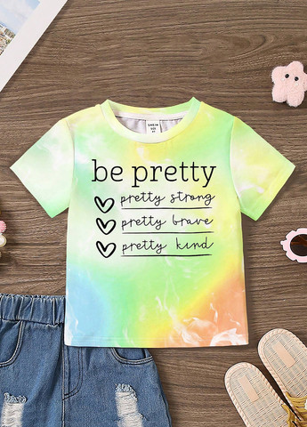 Комбинированная летняя футболка SHEIN