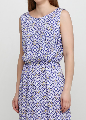 Светло-синее кэжуал платье клеш Fifi Lakres с геометрическим узором