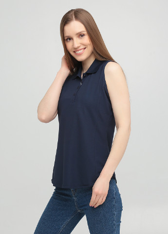Женская темно-синяя футболка поло Greg Norman однотонная