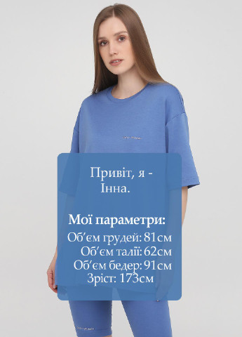 Светло-синяя летняя футболка Only Women