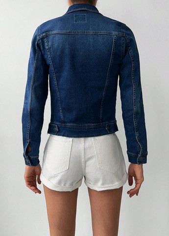 Темно-синяя демисезонная куртка SHEIN