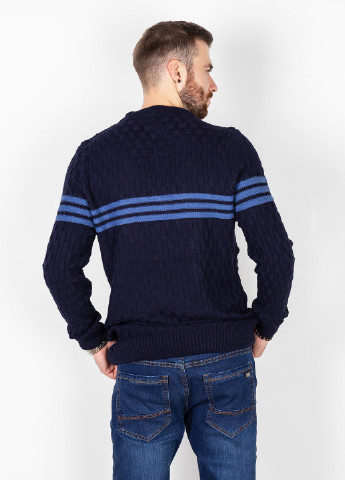 Темно-синий демисезонный свитер мужской джемпер ISSA PLUS GN4-52