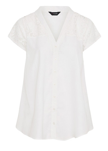 Белая летняя блуза Yours Clothing