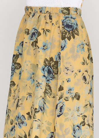 Горчичная кэжуал цветочной расцветки юбка Wendy Trendy макси