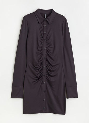 Чорна кежуал сукня сорочка H&M однотонна