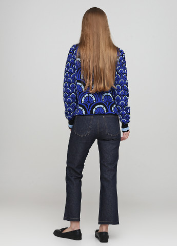 Джинси H&M прямі, вкорочені однотонні темно-сині джинсові бавовна
