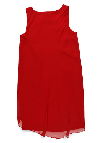 Красное кэжуал платье а-силуэт Sara однотонное