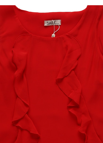 Красное кэжуал платье а-силуэт Sara однотонное