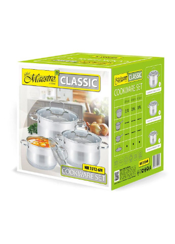Набор кастрюль MR-3512-6M 6 предметов Maestro (253527740)