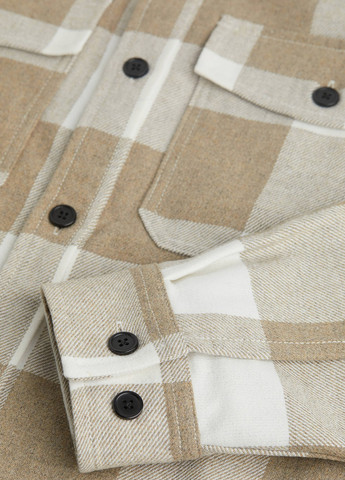 Бежевая кэжуал рубашка в клетку H&M