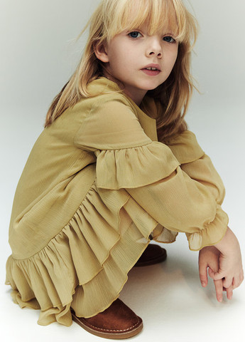 Горчичное платье H&M (366117073)