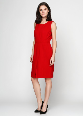 Красное кэжуал платье футляр Talbots однотонное