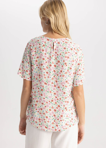 Молочная летняя блуза DeFacto